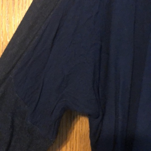 Allen Allen Button Down Blouse Navy S - Picture 5 of 7